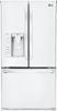 LG - 30.7 Cu. Ft. French Door Refrigerator with Thru-the-Door Ice and Water - Smooth White-Front_Standard 