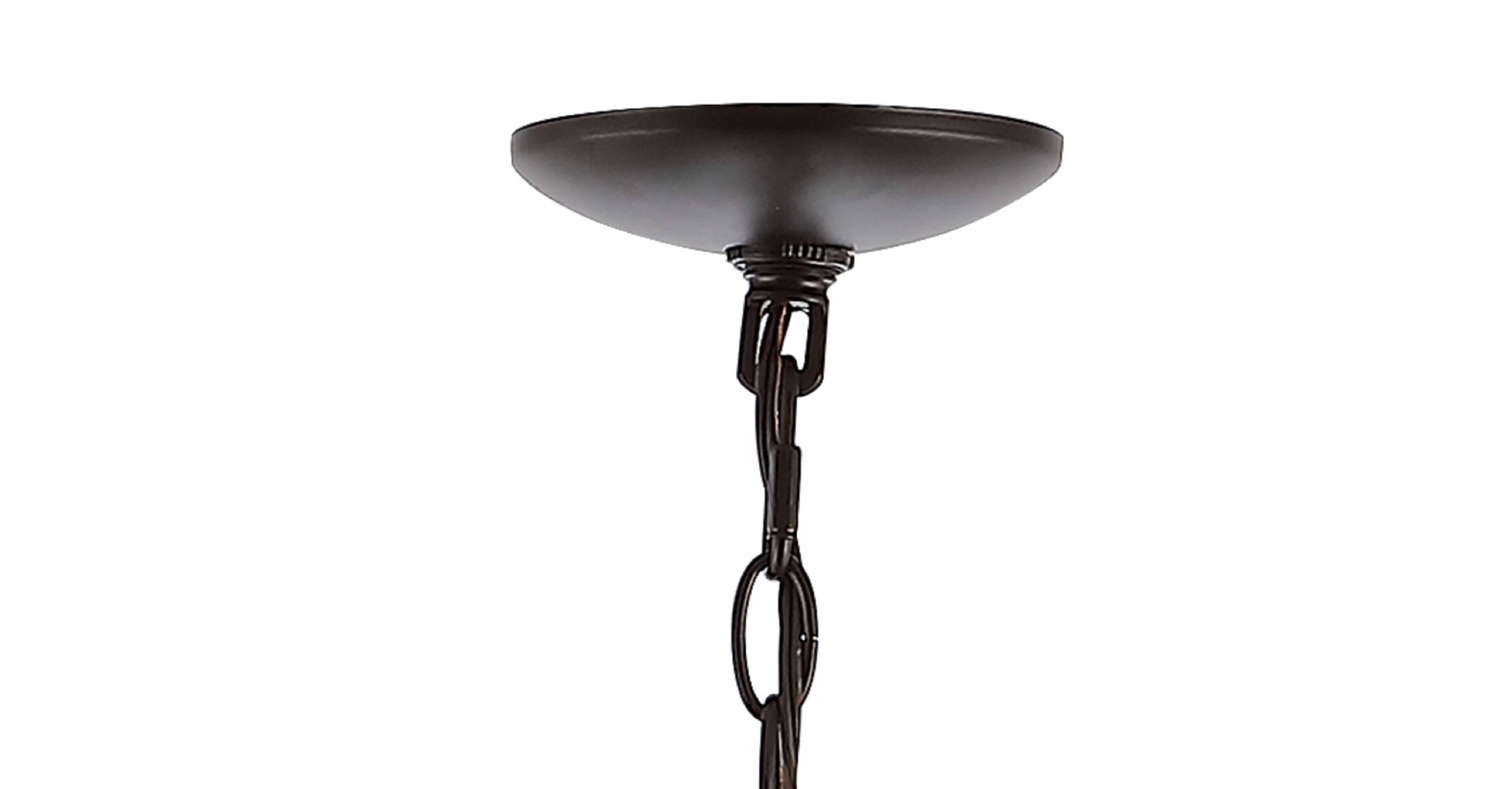 Alt View 5. Jonathan Y - Gatsby 23" 4-Light Adjustable Iron Rustic Glam LED Pendant, Oil Rubbed Bronze - Oil Rubbed Bronze.