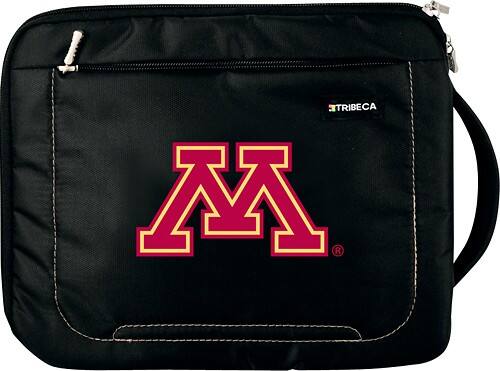 Front Standard. Tribeca - Minnesota Deluxe Sleeve for Apple® iPad® and iPad 2 - Black.