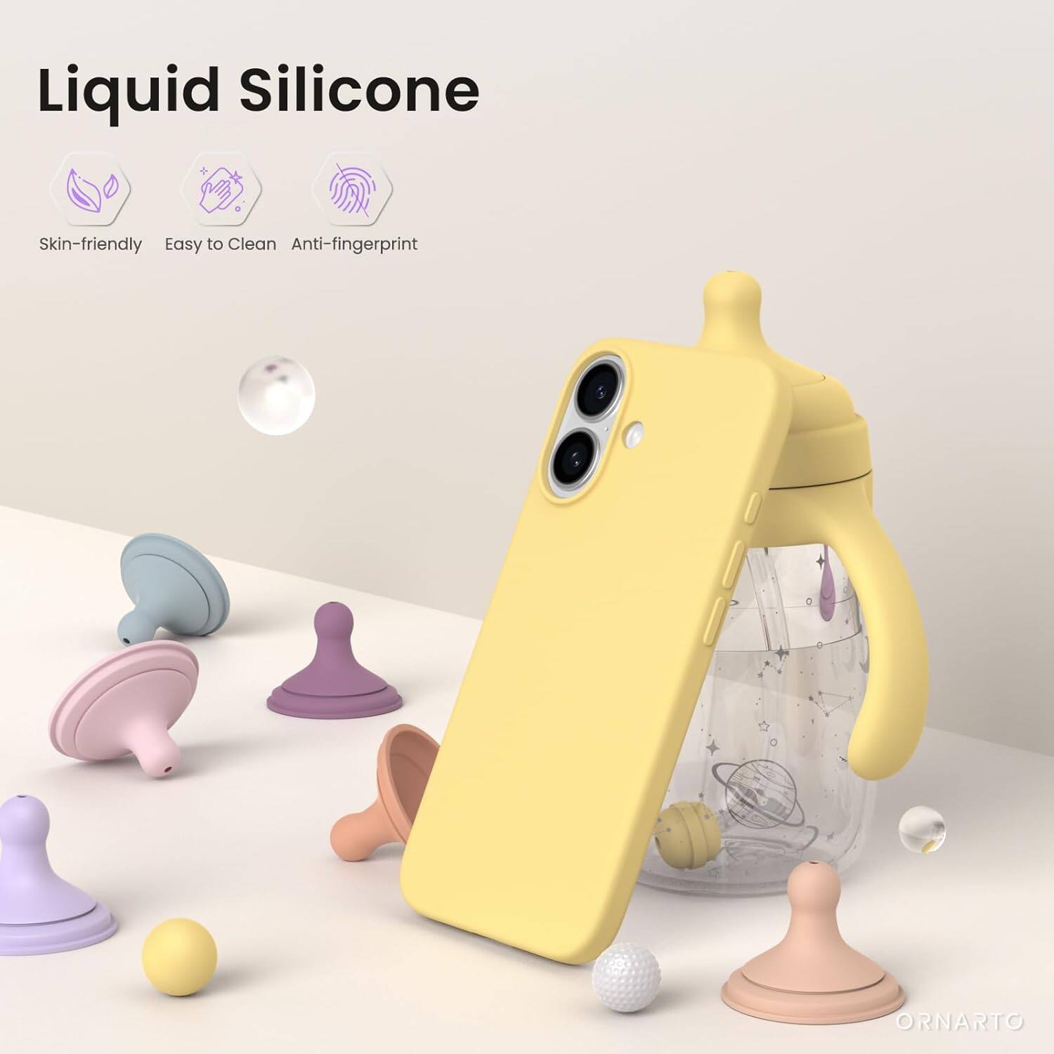 Liquid Silicone Skin-friendly Easy to Clean Anti-fingerprint ORNARTO