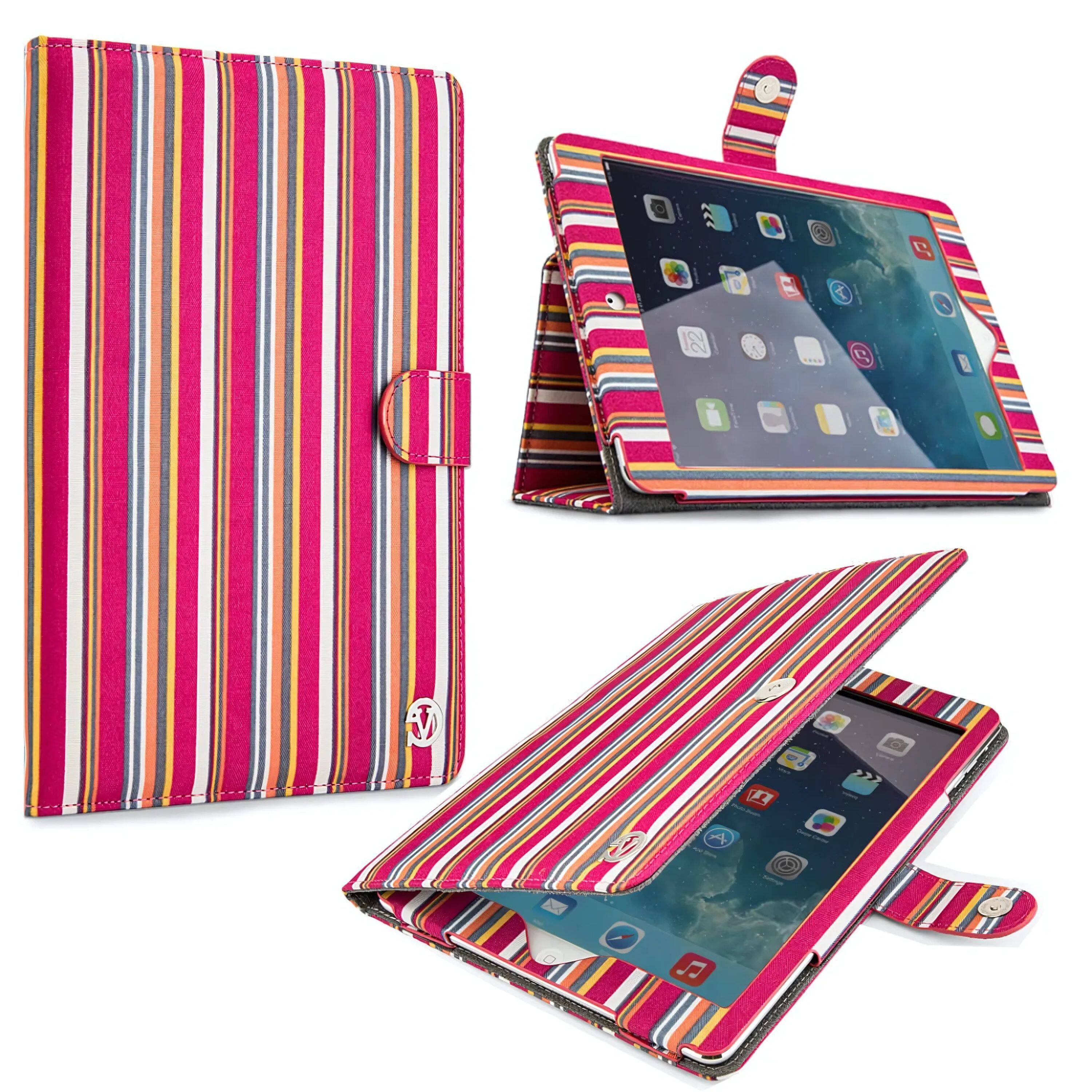 Back. Kitcheniva - Tablet Folio Leather Stand Case Cover For iPad Air 2 - Pink.