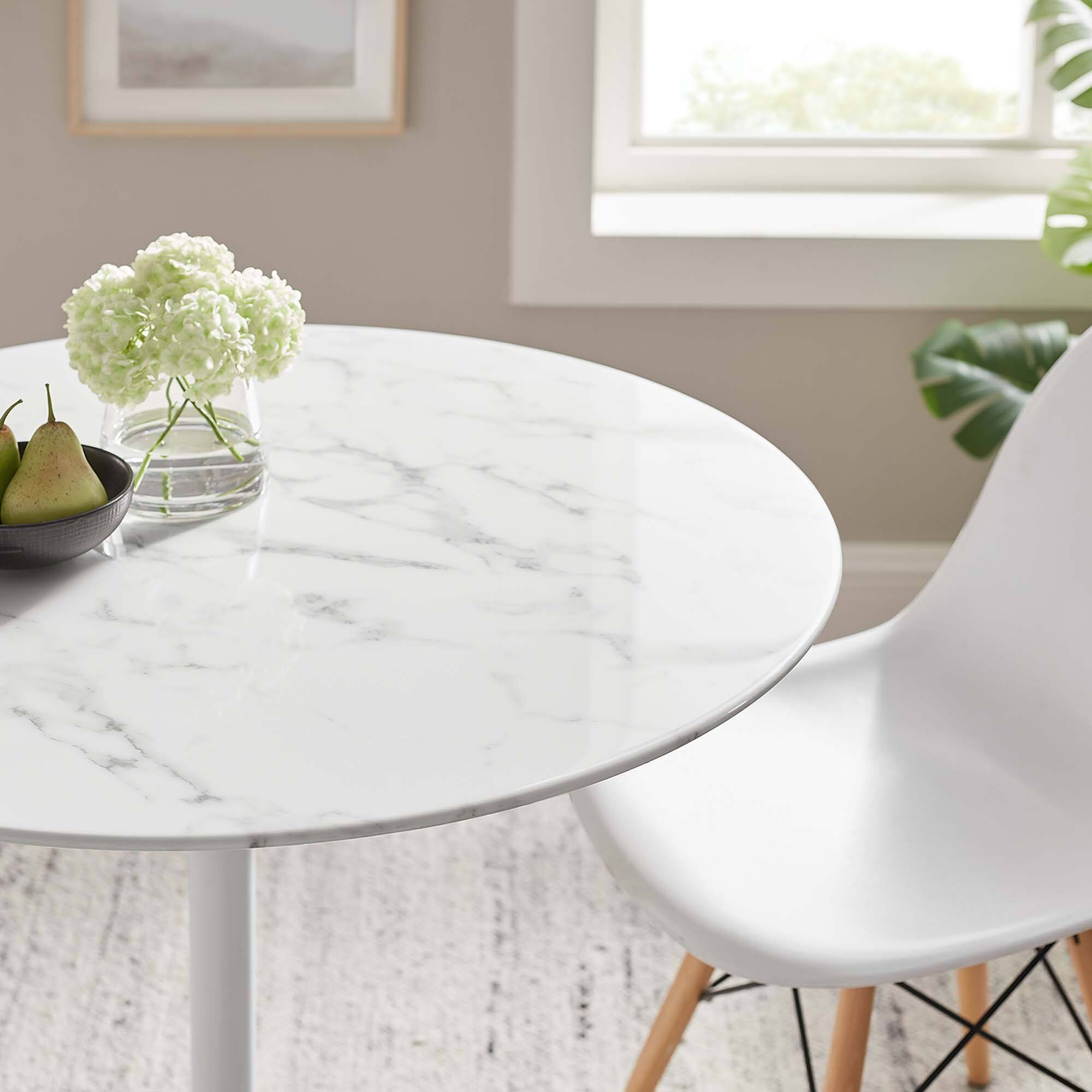 Alt View 1. Modway - Lippa Round 36" Dining Table - White.