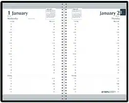 House of Doolittle - 2026 5" x 8" Calendar Year Daily Appointment Book, Faux Leather Cover - Black