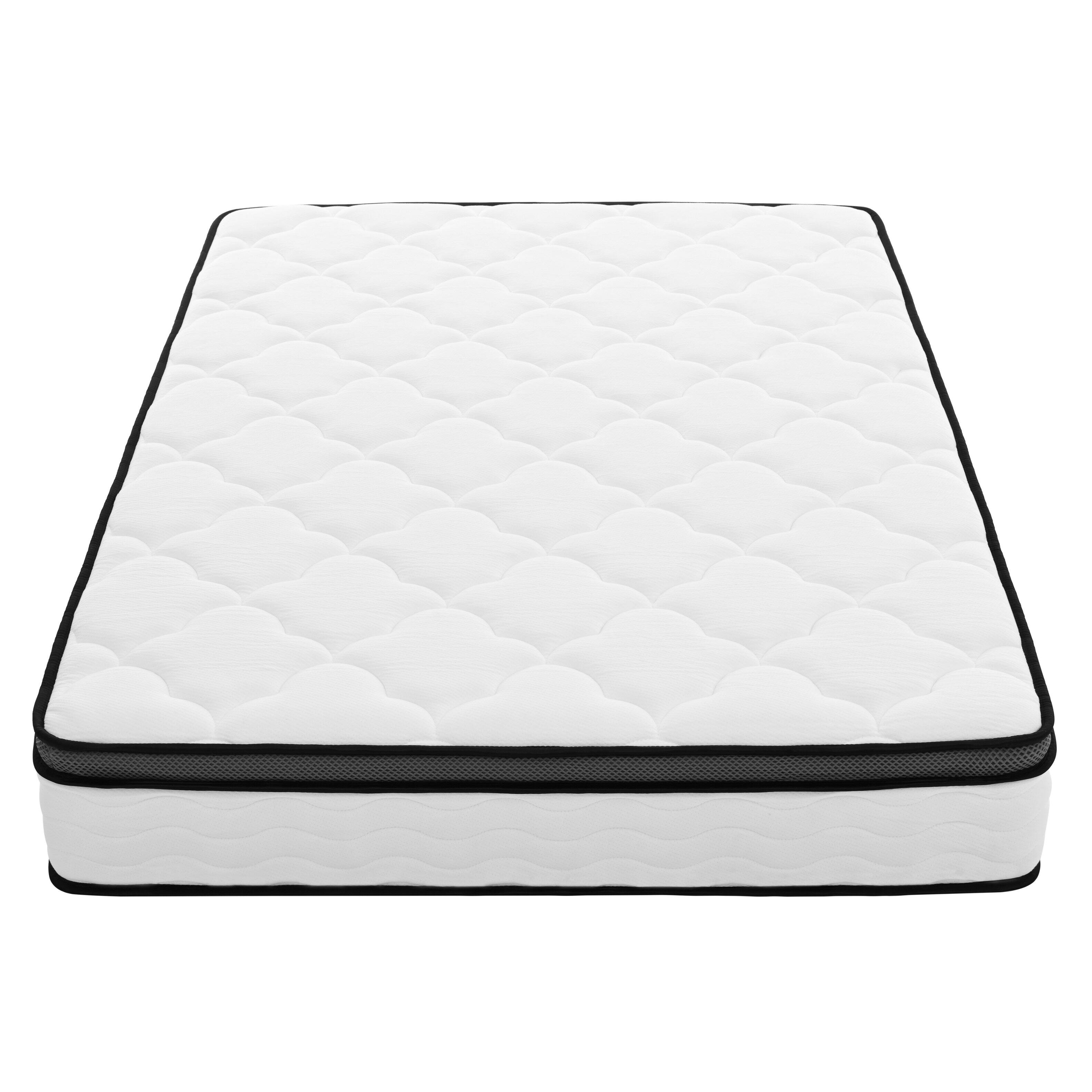 Alt View 5. GOODSILO - 12 Inch Queen Hybrid Mattress with Pocket Coils and Memory Foam, Pressure Relief - Creamy White,Gray+Cream.