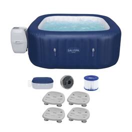 Bestway - SaluSpa Hawaii AirJet Inflatable Hot Tub with 4 Pack Pool and Spa Sea - Blue