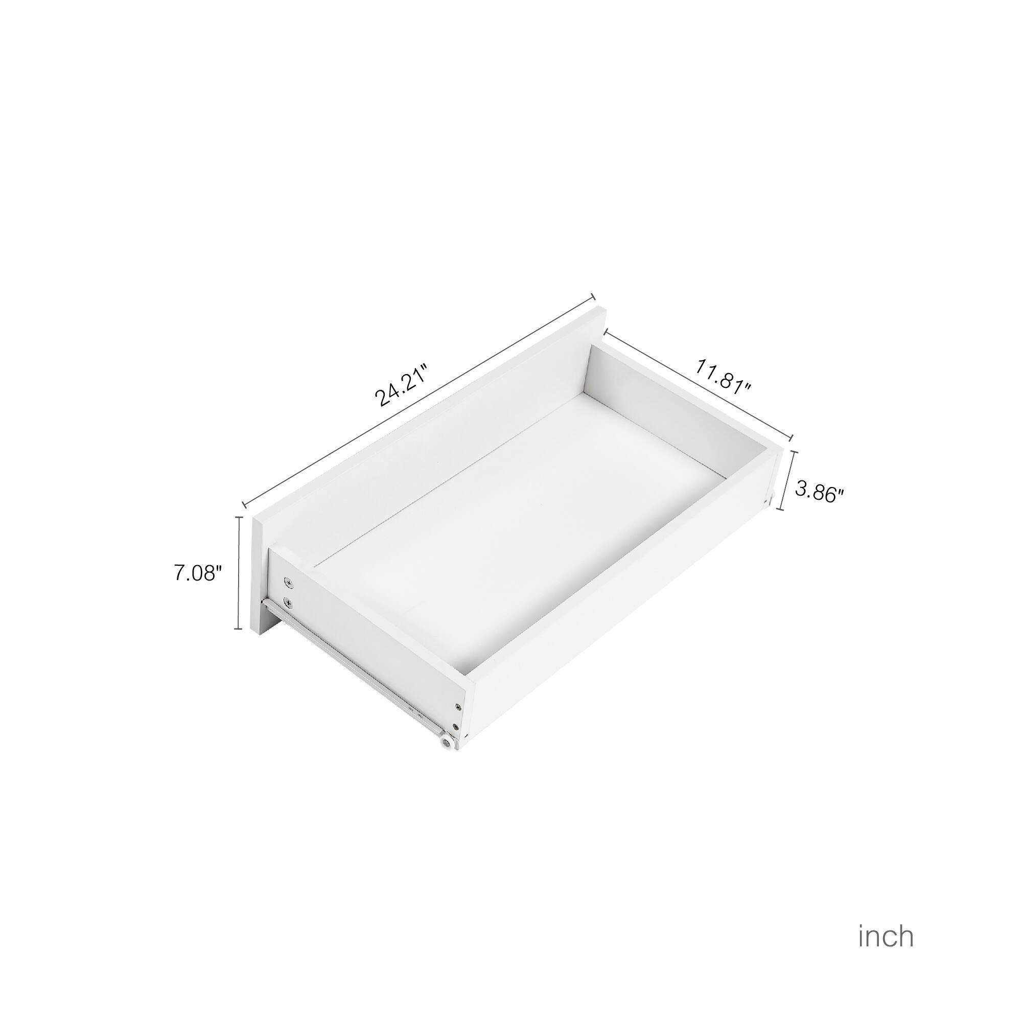 24.21" 11.81" 3.86" 7.08" inch