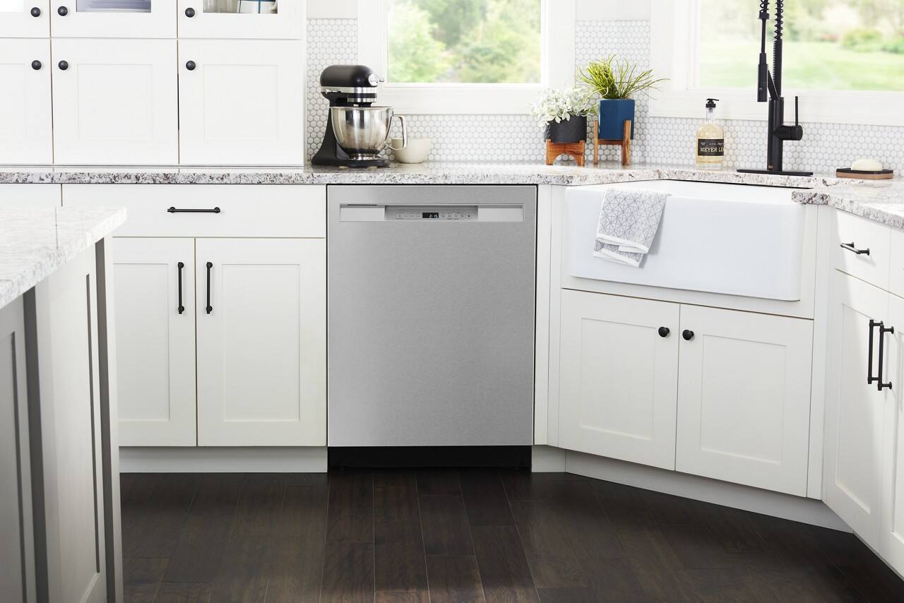 Alt View 17. Maytag - 24" Front Control Built-In Stainless Steel Tub Dishwasher with Dual Power Filtration, PowerBlast Cycle, 50 dBA - Fingerprint Resistant Stainless Steel.
