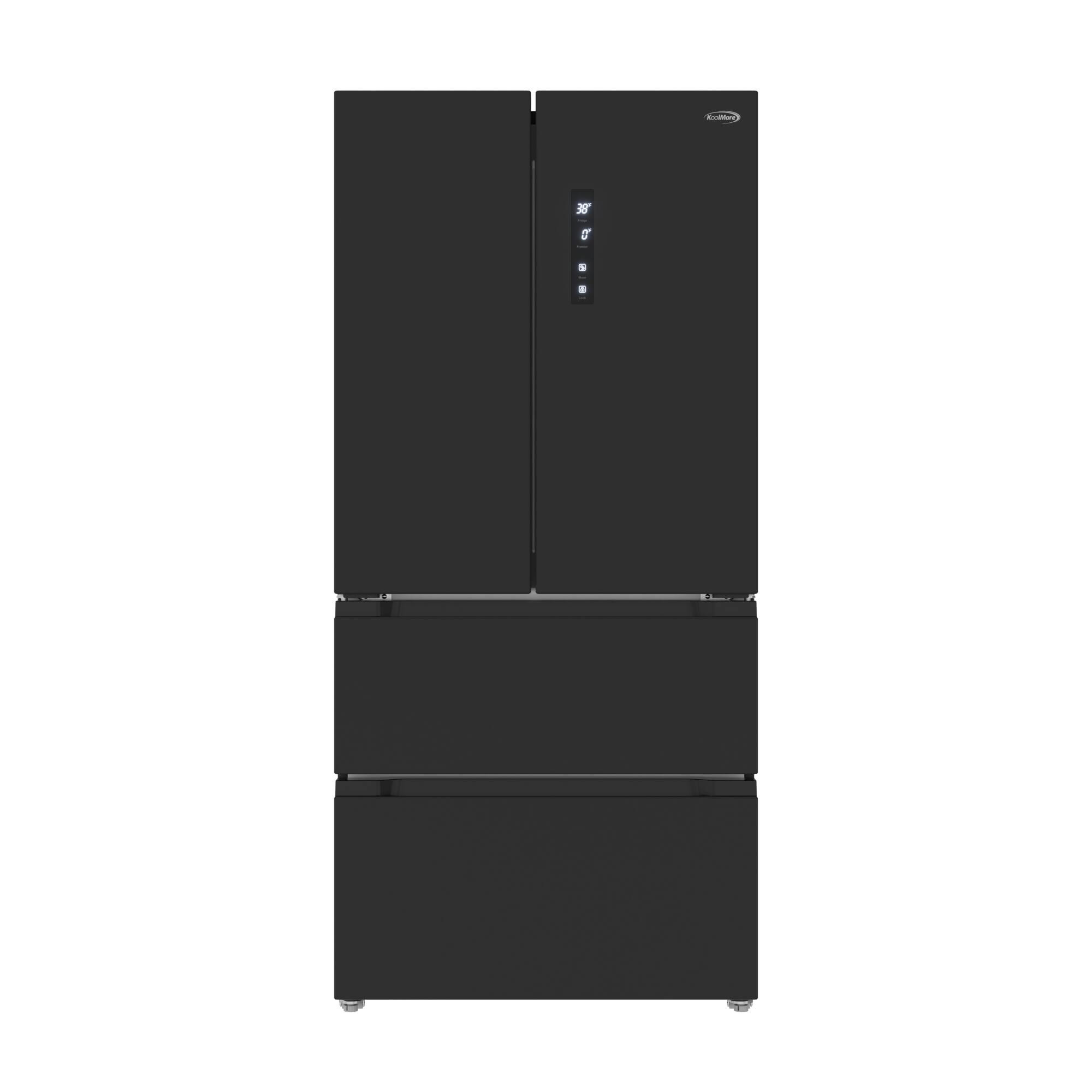 Koolmore 17.9 Cu. Ft. 33 in. Wide 4 Door French Door Refrigerator with ...