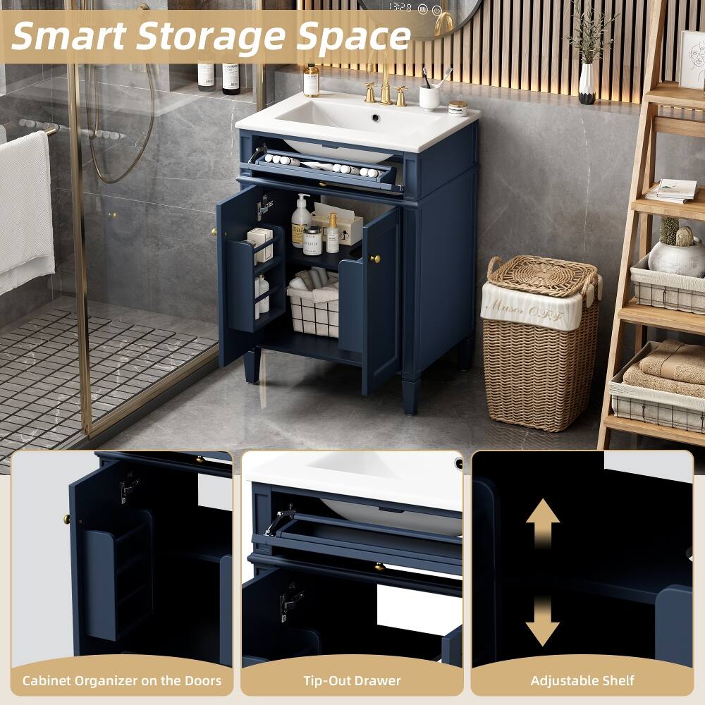 13:28 11 Smart Storage Space  
Musor OFF  
Cabinet Organizer on the Doors  
Tip-Out Drawer  
Adjustable Shelf