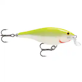 Rapala - Shallow Shad Rap 05, Fishing Lure - Silver Fluorescent Chartreuse