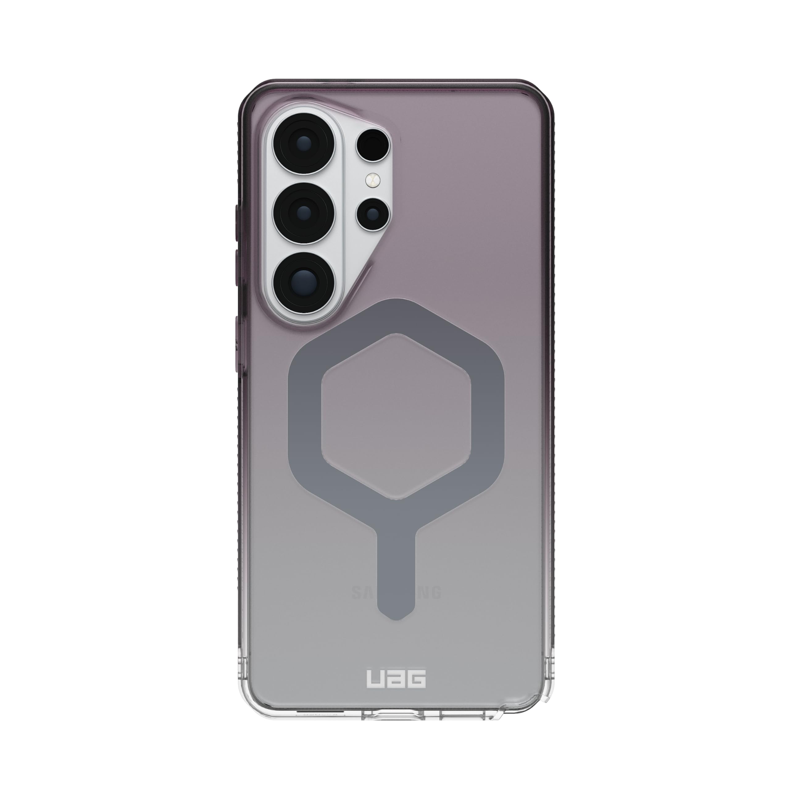 Alt View 5. UAG - Samsung Galaxy S26 Ultra Case with Magnetic Charging, Anti-Yellowing, Air-Soft Corners, Clean Design Protective Cover - Black/Clear Ombre.