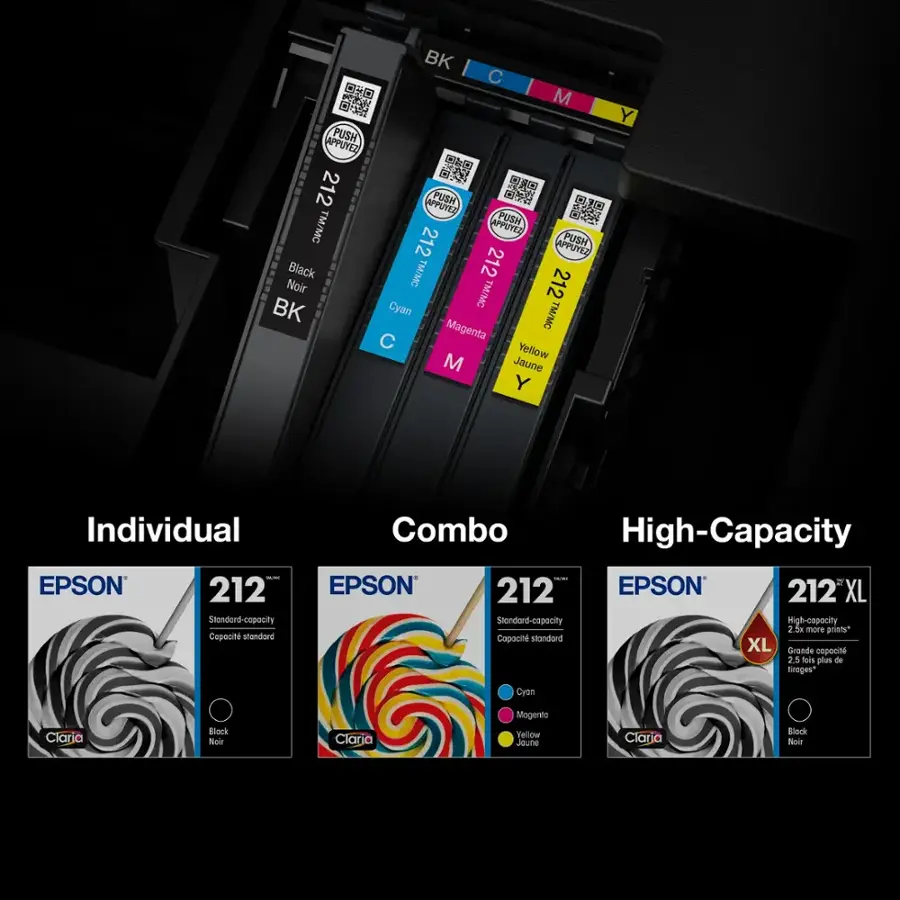 Epson 212 Claria Ink High Capacity Black & Standard Color Cartridge ...