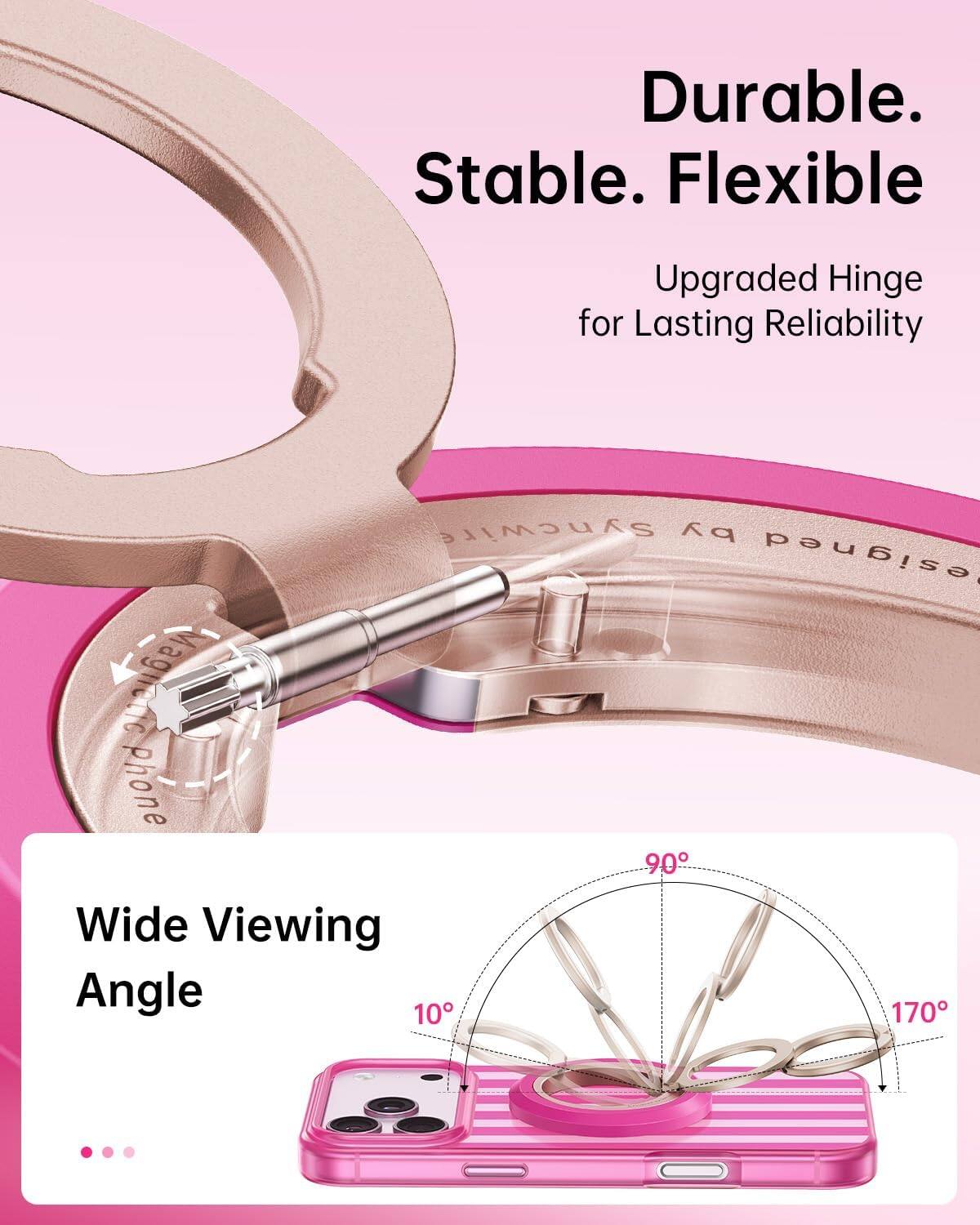 Durable. Stable. Flexible  
Upgraded Hinge for Lasting Reliability  

Wide Viewing Angle  
90°  
10°  
170°