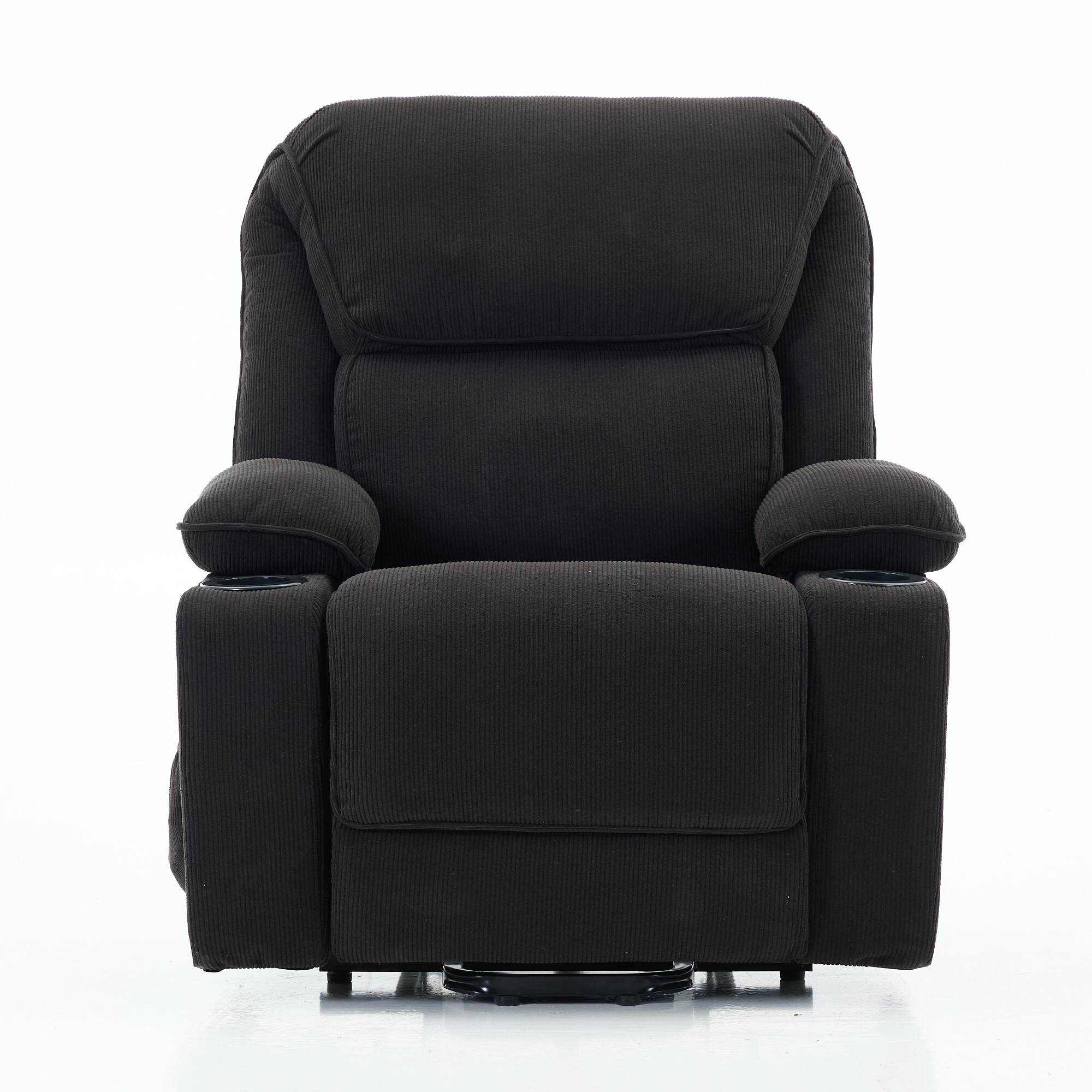 Angle. GOODSILO - Remote-Controlled Power Lift Recliner Chair with Heating and Massage for Elderly and Seniors - Black.