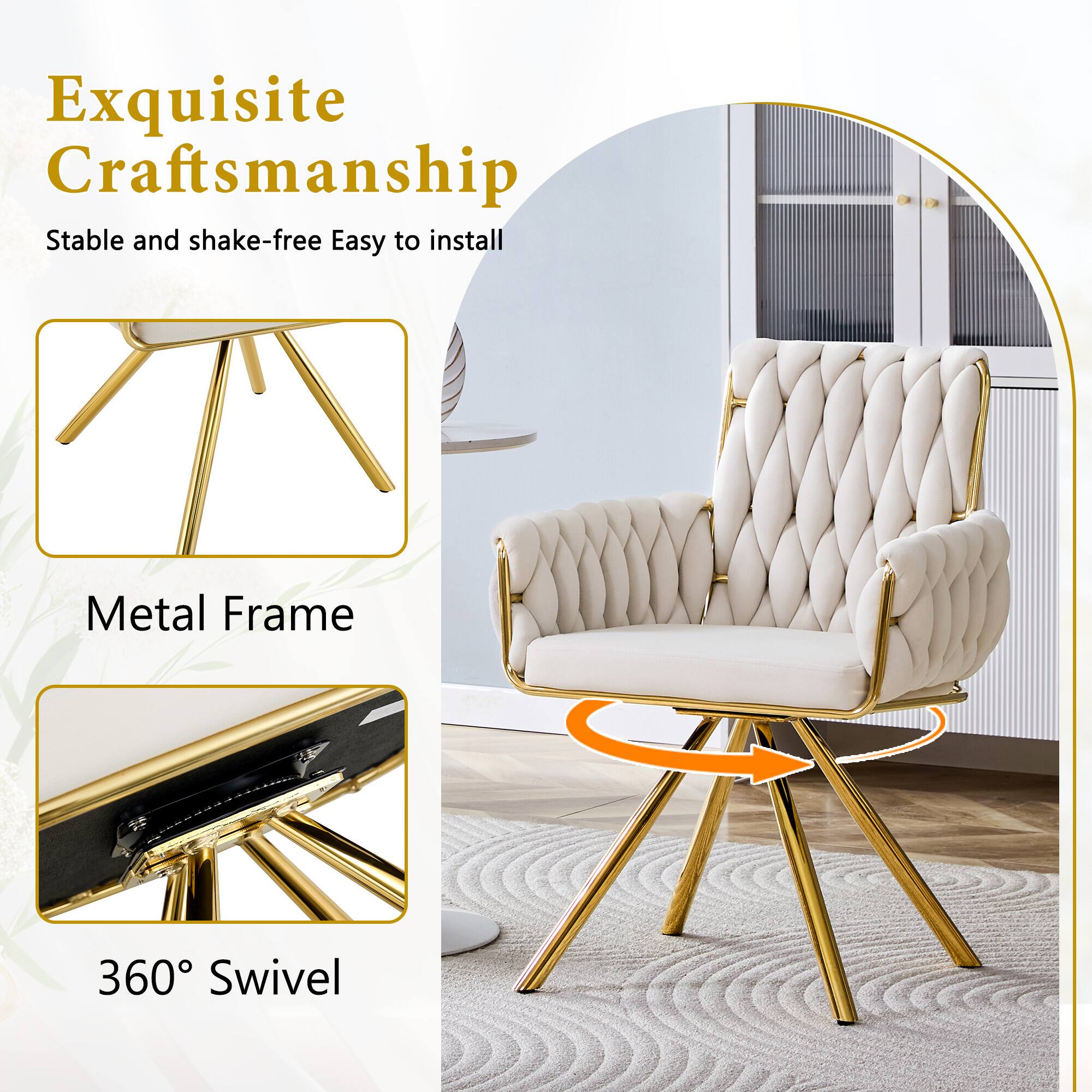 Exquisite Craftsmanship  
Stable and shake-free  
Easy to install  

Metal Frame  

360° Swivel