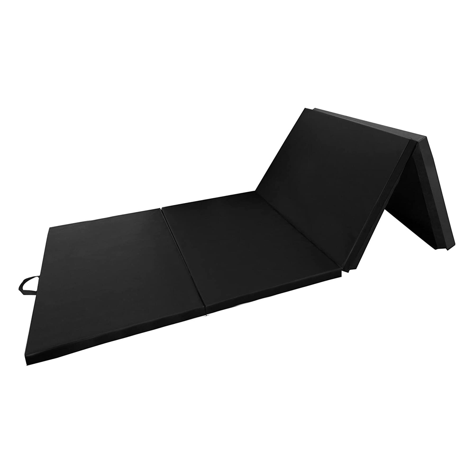 Alt View 5. BalanceFrom Fitness - BalanceFrom Fitness 120 x 48" All Purpose Folding Gymnastics Exercise Mat, Black - Black.