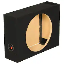 QPower - SHALLOW112 Single 12" Vented Shallow Subwoofer Sub Box Enclosure - Black