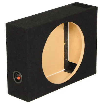 Front. QPower - QPower SHALLOW112 Single 12" Vented Shallow Subwoofer Sub Box Enclosure - Black.