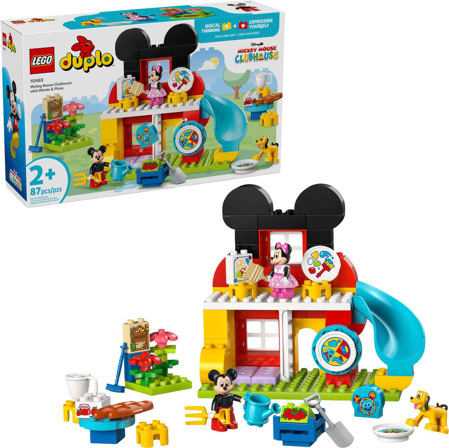 LEGO duplo 10465 Mouse Clubhouse Mickey & Pluto with Minnie Mouse  
Expressing Yourself  
2+  
87 pcs/pzs  
Mickey Mouse Clubhouse