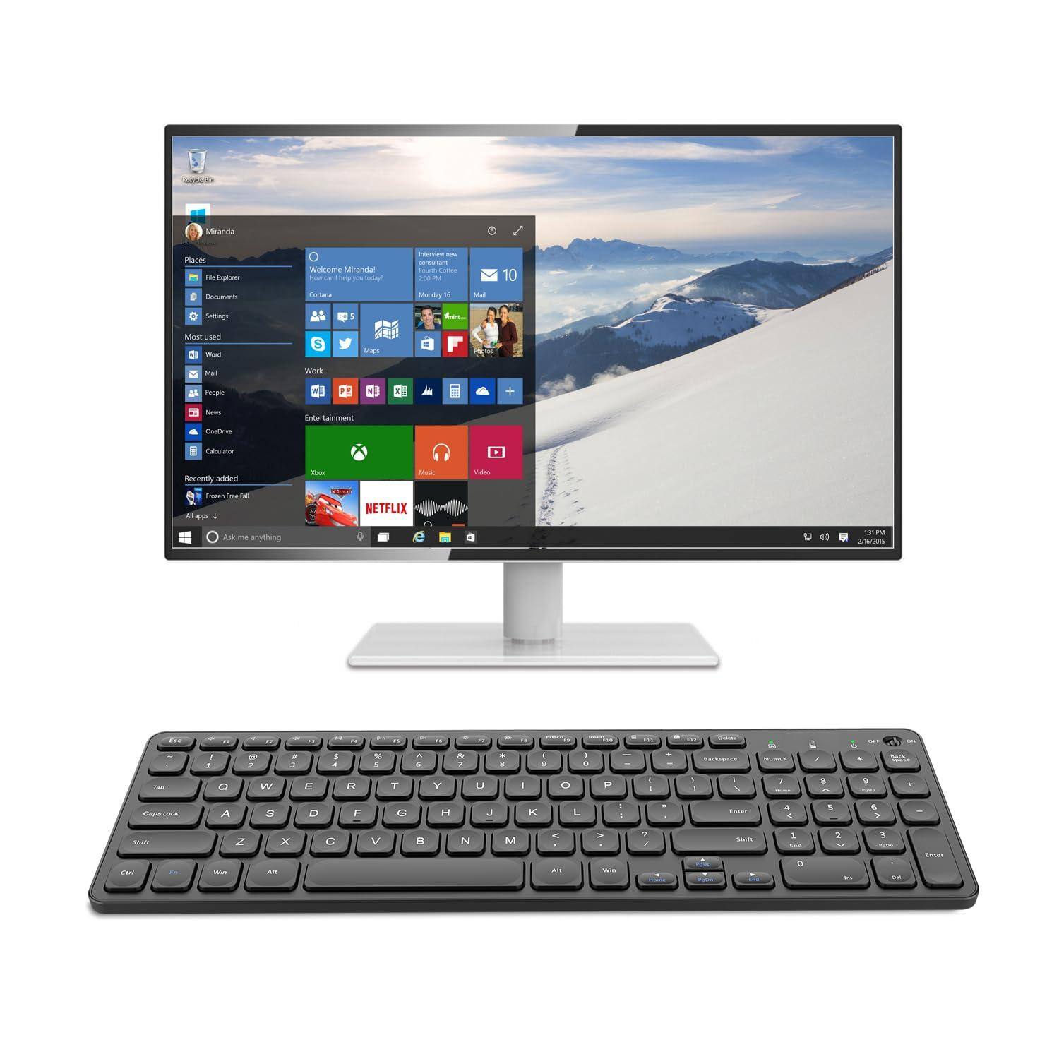 Sure, here is the corrected and grouped text from the image:

---

**Places**
- File Explorer
- Documents
- Settings
- Most used
- Word
- Excel
- PowerPoint
- People
- Mail
- OneNote
- OneDrive
- Calculator
- Online

**Recently added**
- All apps
- Free to try
- Full

**Welcome Miranda!**
- Cortana
- Internet Explorer
- Mail
- Calendar
- Photos
- Music
- Videos
- Xbox
- Netflix
- Ask me anything

**Entertainment**
- Xbox
- Music
- Video

**Keyboard Layout**
- Q W E R T Y U I O P
- A S D F G H J K L
- Z X C V B N M

**Other Text**
- 10
- Monday 15
- 13:16
- 2016
- 48
- 100%
- 100%
- 100%
- 100%
- 100%
- 100%
- 100%
- 100%
- 100%
- 1