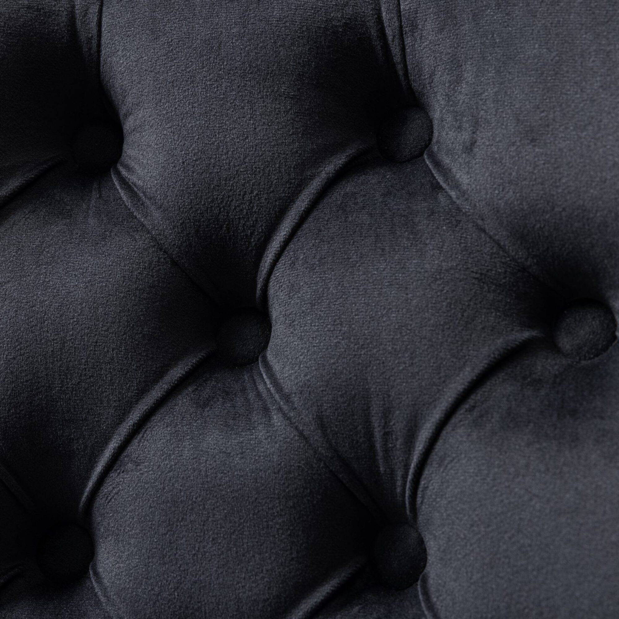 Alt View 6. GOODSILO - Modern Velvet Upholstered Office Chair with Tufted Button Design and Golden Metal Base for Home Workspace - Black.