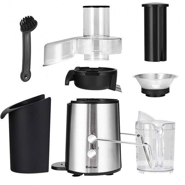 Back. Akoasm - 2 Speed Electric Centrifugal Juice Extractor with Wide Mouth for Fruit and Vegetable - Black.