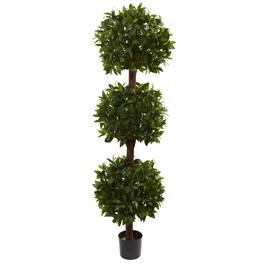 BreeBe - 6.5' Sweet Bay Triple Ball Topiary w/2600 Lvs - Green