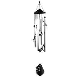 FC Design - 34" Long Chandelier Silhouette-Dragonfly Wind Chime Outdoor Patio or Garden Hanging Decoration - Multi-Color