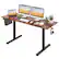 Front. Costway - Costway 63 x 24 Inch Sit Stand Desk Height Adjustable Electric Standing Desk - Brown.