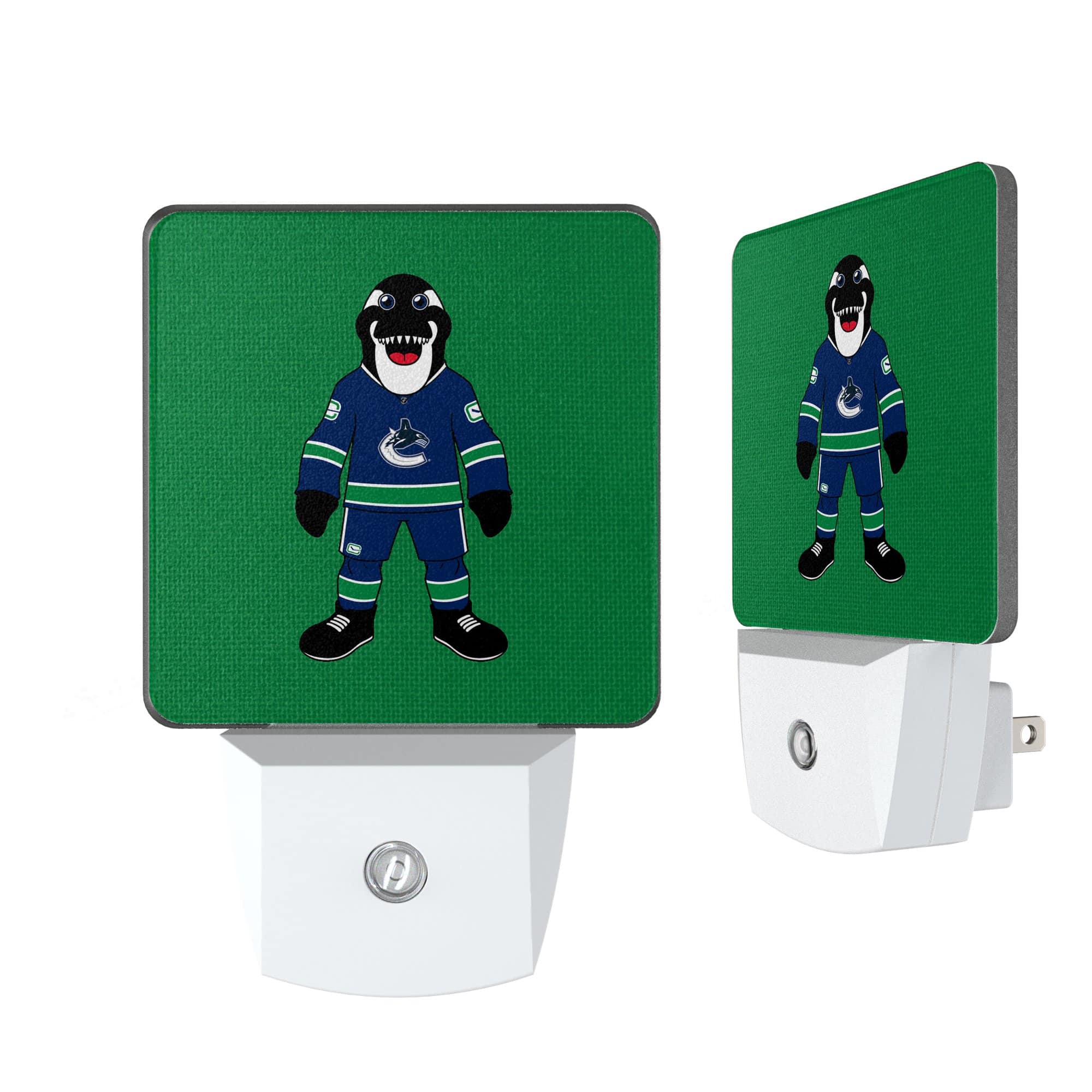Keyscaper - Vancouver Canucks 2-Pack Solid Design Mascot Nightlight Set - White