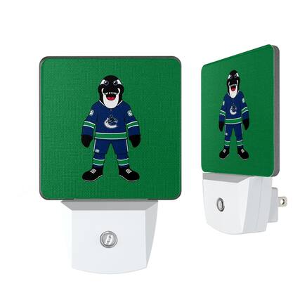 Front. Keyscaper - Vancouver Canucks 2-Pack Solid Design Mascot Nightlight Set - White.