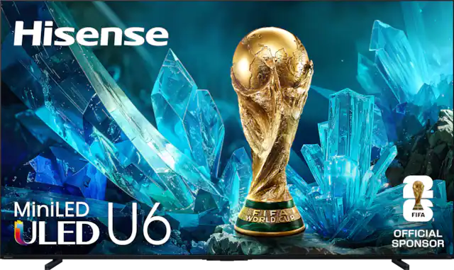 Hisense MiniLED ULED U6 Misene FIFA WORLD CUP CD FIFA OFFICIAL SPONSOR