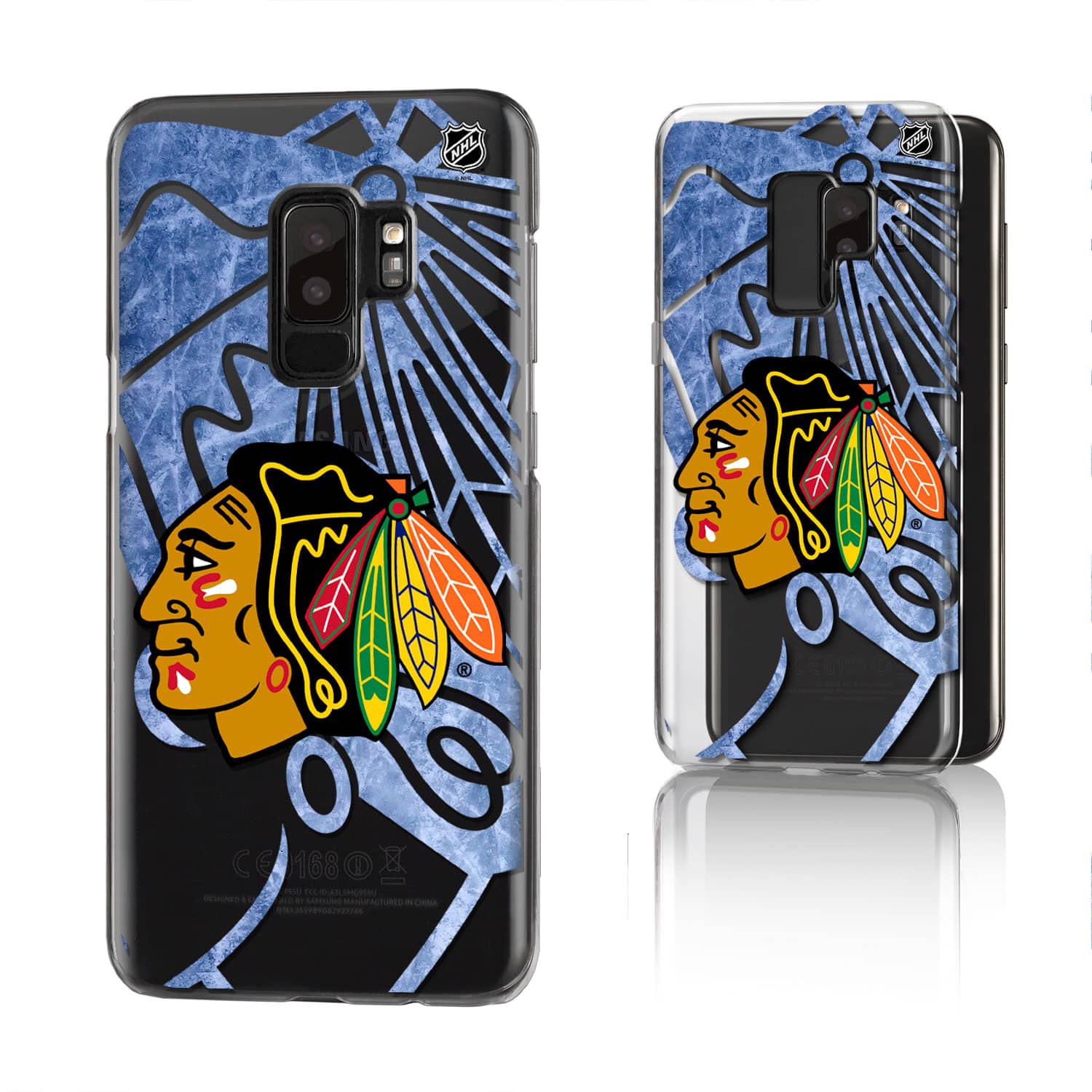 Keyscaper - NHL - Chicago Blackhawks Galaxy Clear Ice Case - S25 - Multicolor