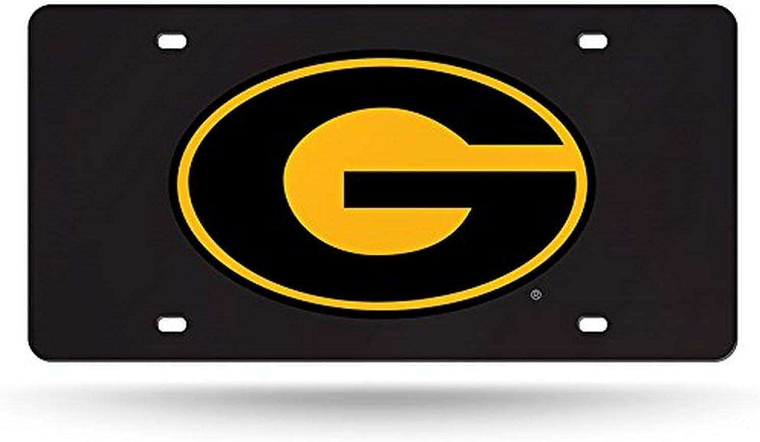 Grambling State Tigers Black Mirror Look Acrylic License Plate Laser Tag