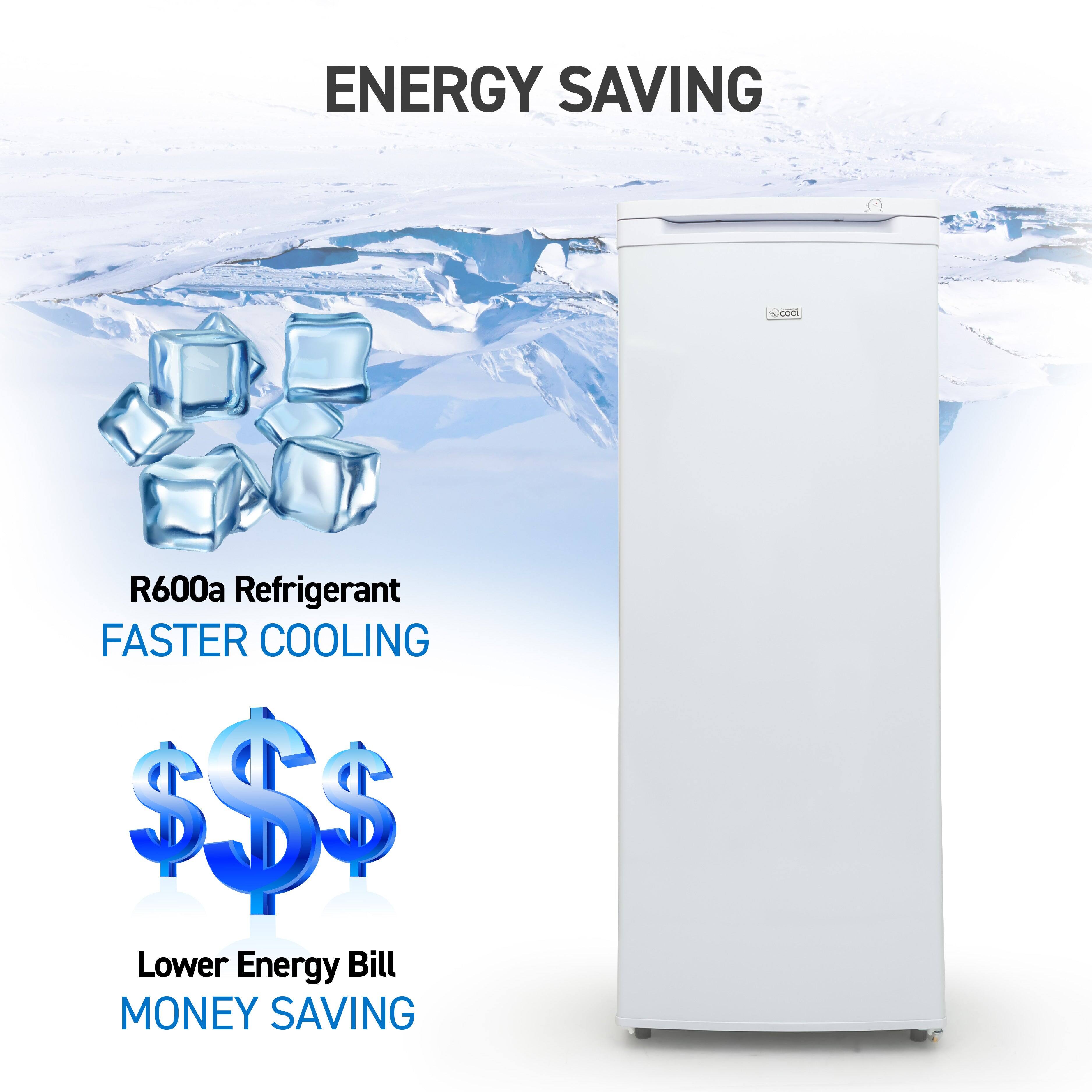 ENERGY SAVING

R600a Refrigerant  
FASTER COOLING

Lower Energy Bill  
MONEY SAVING