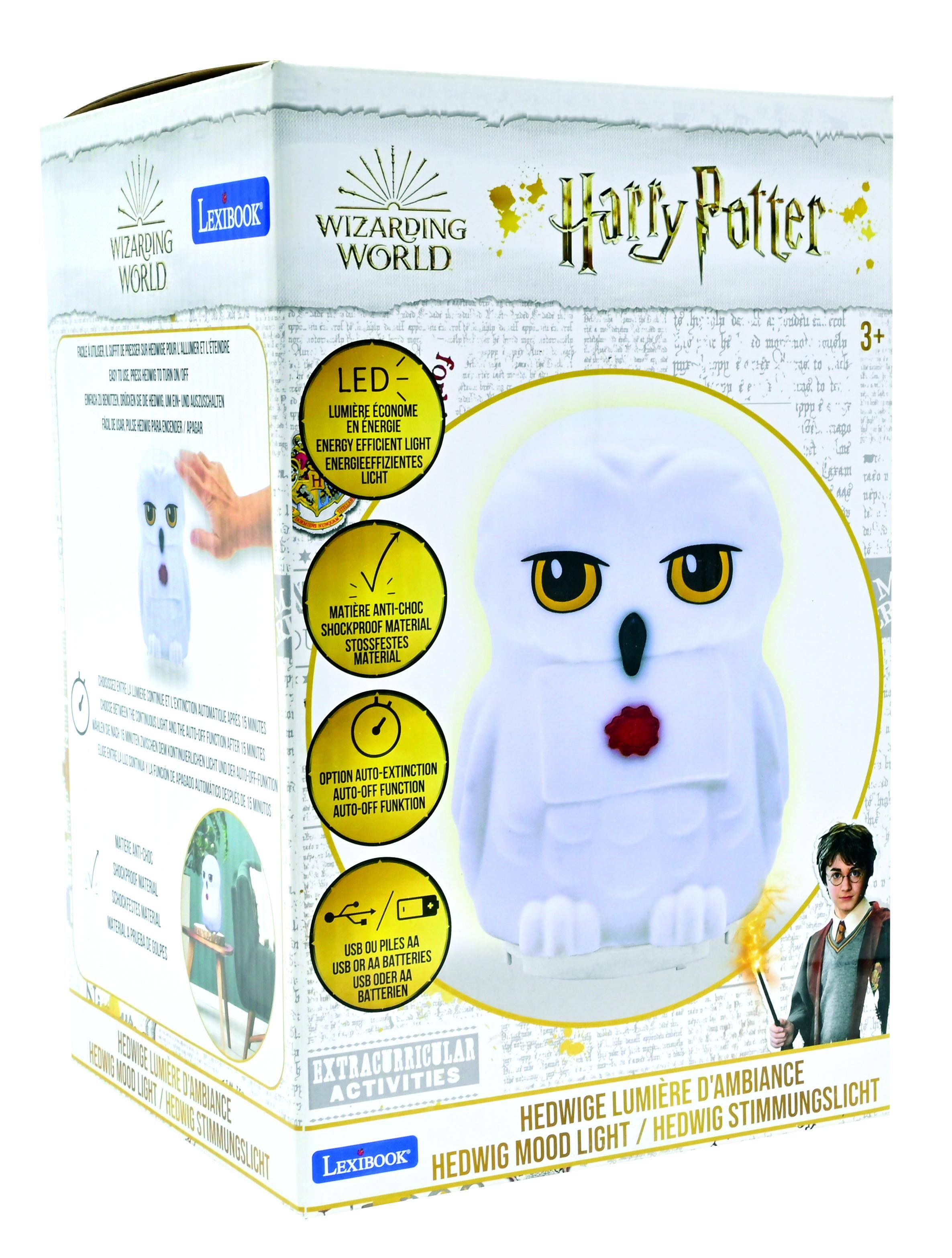 LEXIBOOK WIZARDING WORLD Harry Potter

- LED LUMIÈRE ÉCONOME
- EN ÉNERGIE LIGHT ENERGIEEFFIZIENTES LICHT
- MATÉRIAL ANTI-CHOC SHOCKPROOF MATERIAL STOSSFESTES MATERIAL
- OPTION AUTO-EXTINCTION AUTO-OFF FUNCTION AUTO-OFF FUNKTION
- USB OU PILES AA USB ODER AA BATTERIES

HEDWIGE LUMIÈRE D'AMBBIANCE HEDWIG MOOD LIGHT / HEDWIG STIMMUNGSLICHT

EXTRACURRICULAR ACTIVITIES