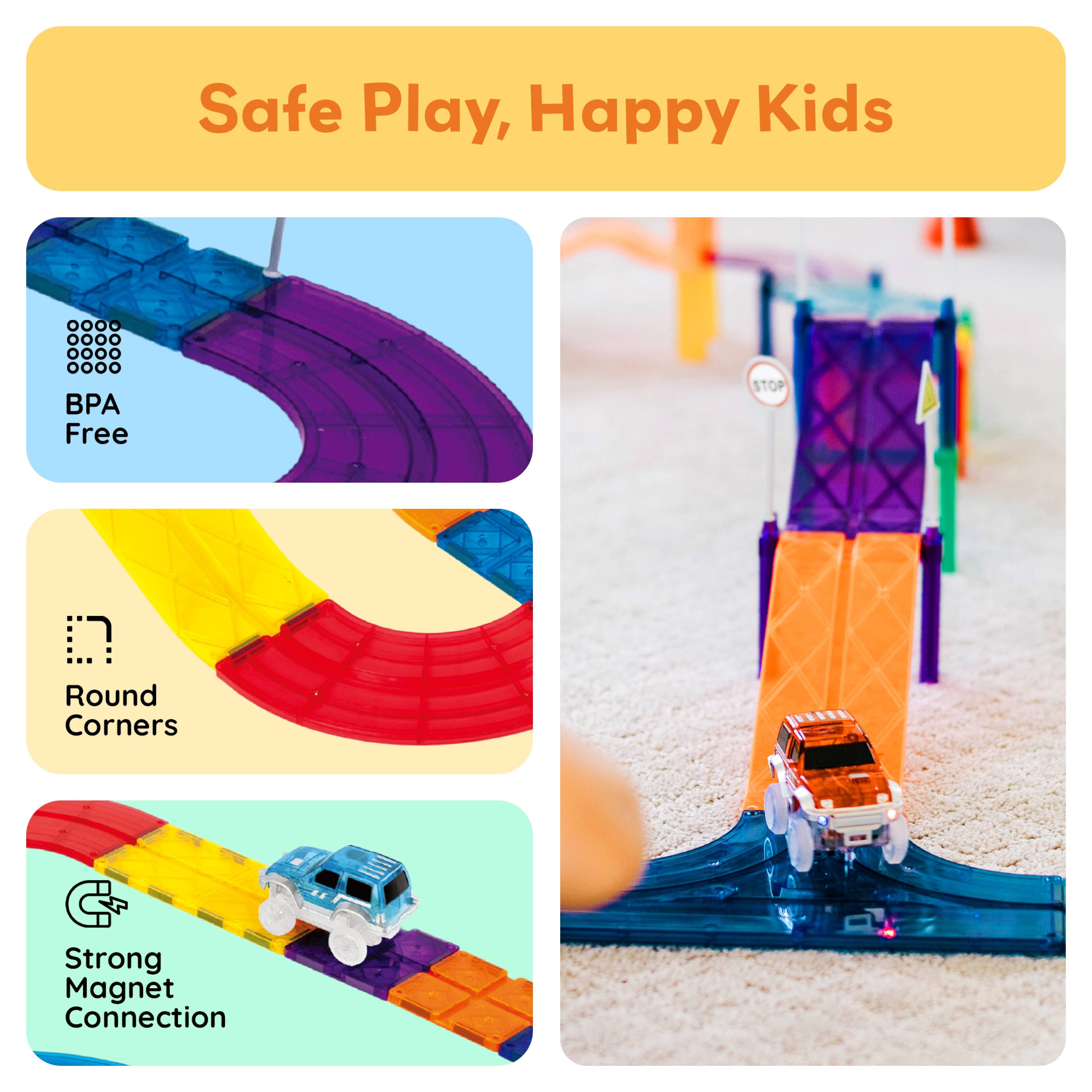 Safe Play, Happy Kids
BPA Free
Round Corners
Strong Magnet Connection