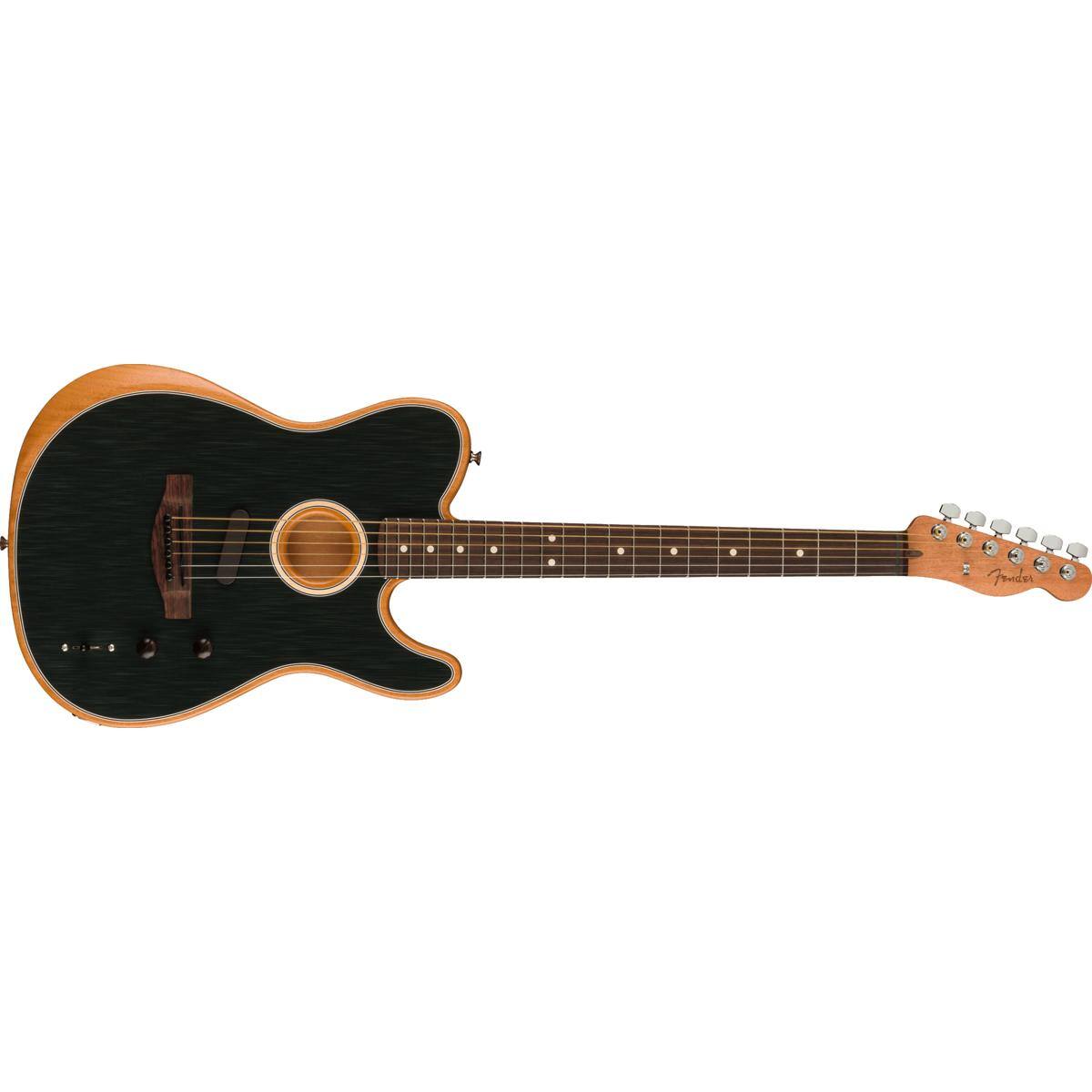 Alt View 5. Fender - Fender Acoustasonic Player Telecaster Acoustic Electric Guitar, Brushed Black.