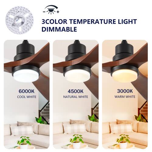3COLOR TEMPERATURE LIGHT DIMMABLE

6000K COOL WHITE

4500K NATURAL WHITE

3000K WARM WHITE
