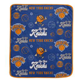 Pegasus - New York Knicks 60" x 70" Retro Mascot Repeat Ultra Cozy Blanket - Multicolor