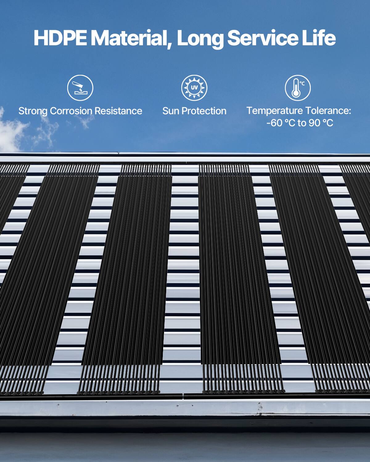 HDPE Material, Long Service Life

- Strong Corrosion Resistance
- Sun Protection
- Temperature Tolerance: -60°C to 90°C