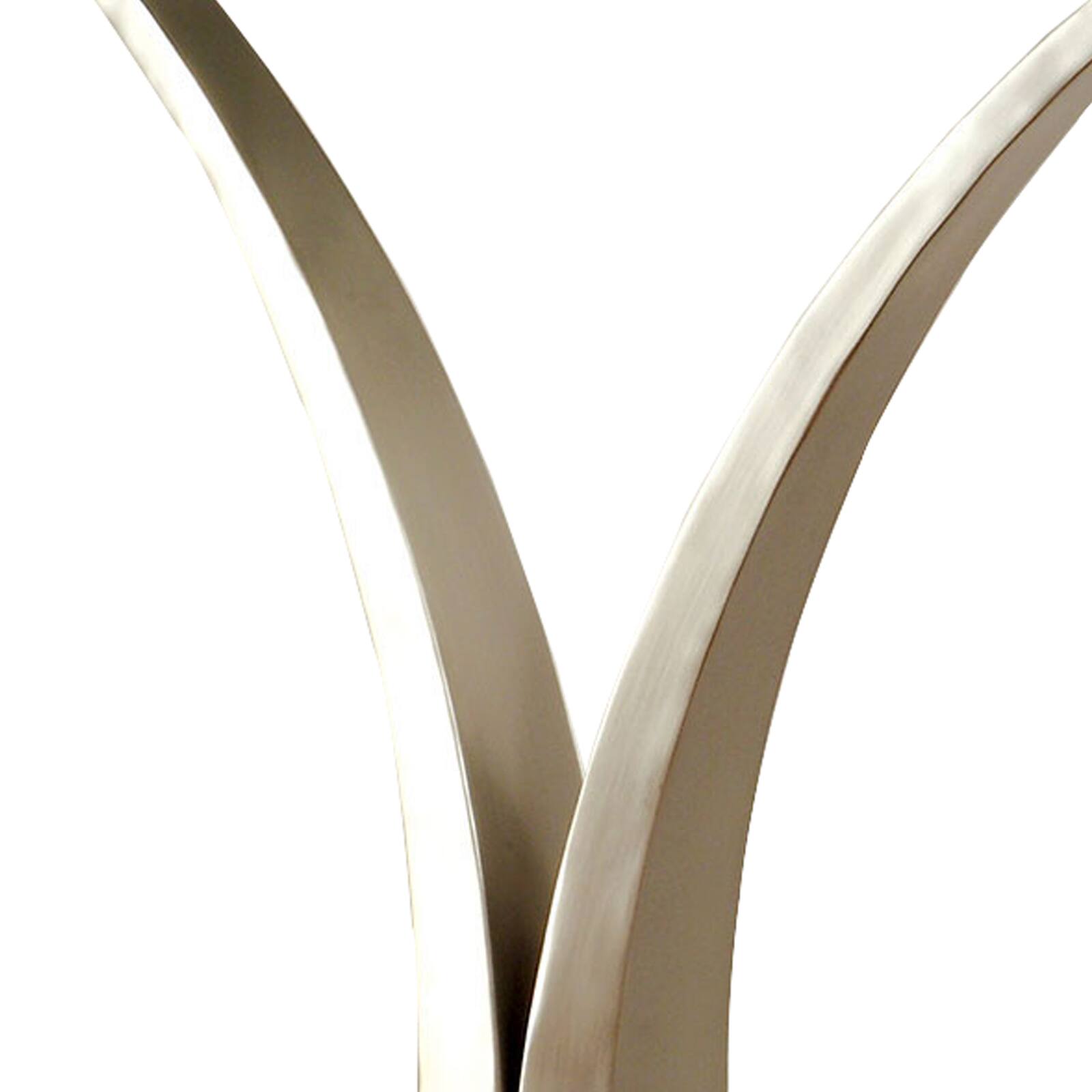 Alt View 2. Manhattan Lane - Sofa Table with Curved V Base and Semi Circular Glass Top - Black and Silver.