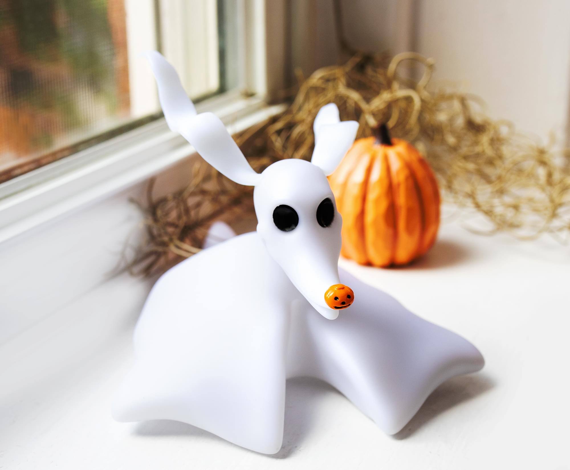 Alt View 2. Disney - Disney Nightmare Before Christmas Zero Figural LED Mood Light | 8 Inches Tall - White.