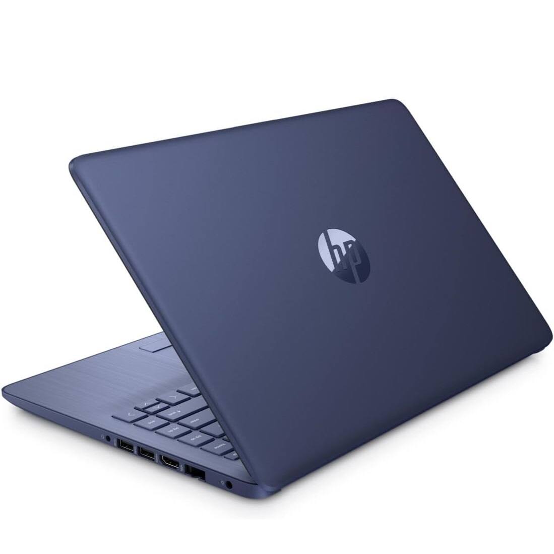 Alt View 5. HP - HP 14" Laptop - Intel Celeron N4120 - 4GB RAM - 64GB eMMC - 1 Year Office 365 - Windows 11 Home - Blue - Blue.