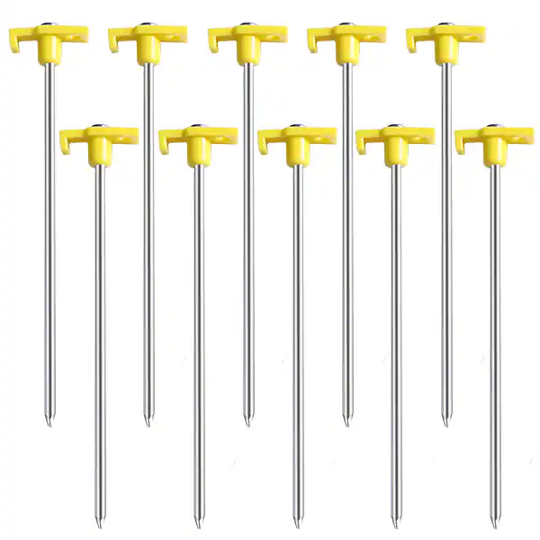 Ainfox Tent Stakes Heavy Duty Camping Stakes Non Rust Metal Tent Pegs ...