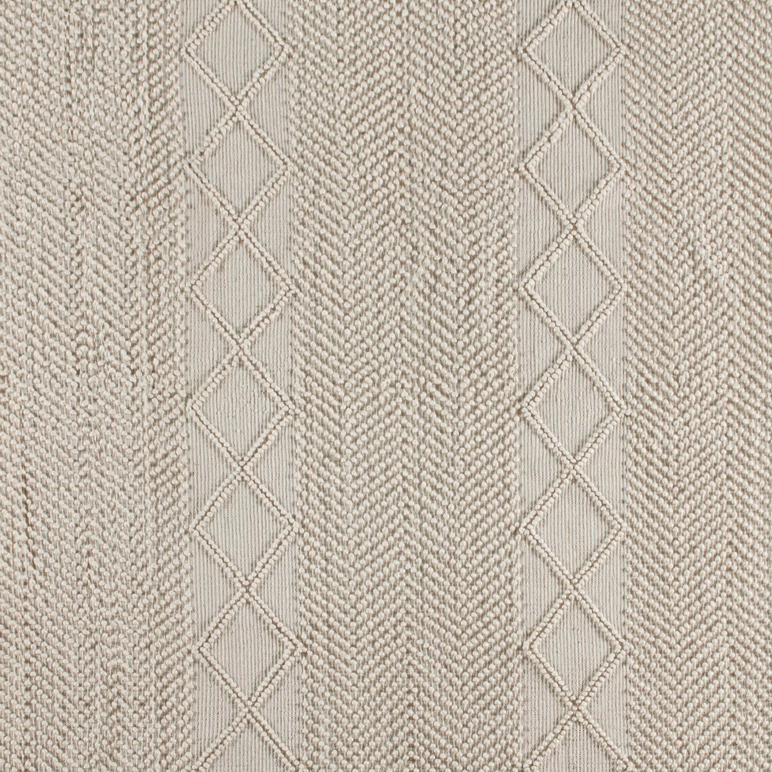 Alt View 6. Emma + Oliver - Triple Blend Handwoven Geometric Area Rug - White/Ivory.