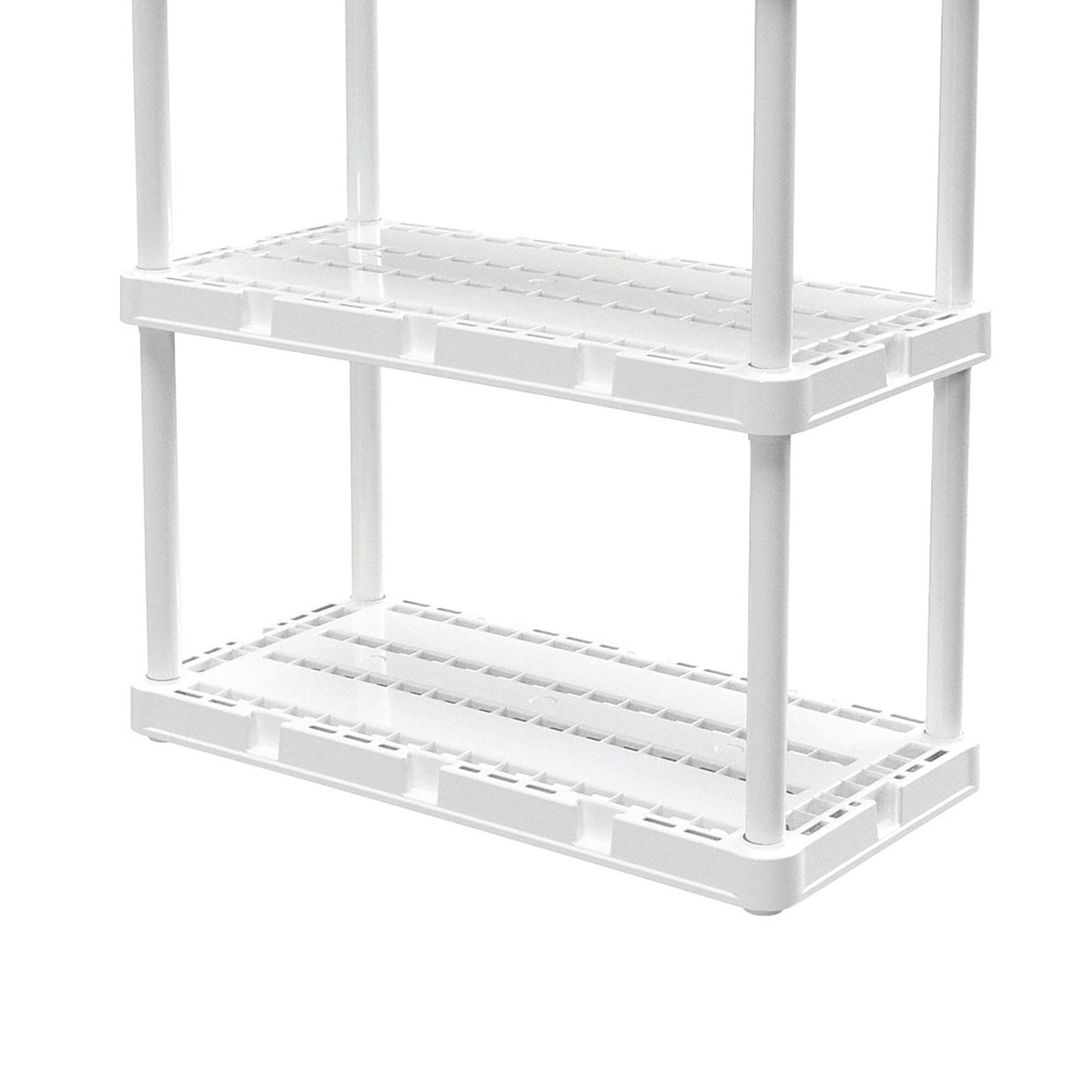 Alt View 5. Gracious Living - Gracious Living 4 Shelf Knect-A-Shelf Ventilated Storage Unit, White (4 Pack) - 4 Shelf - White.