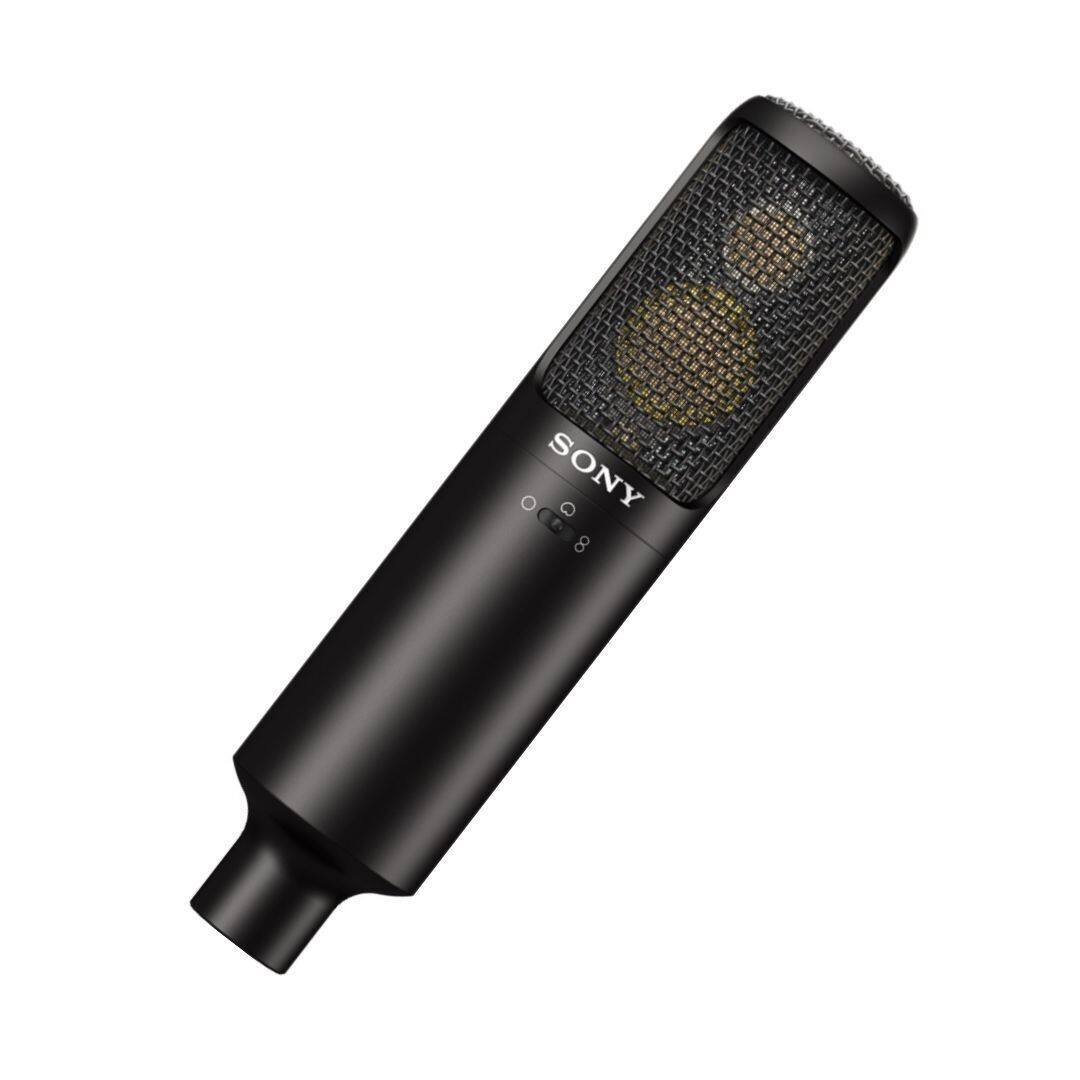 Left. Sony - Sony Media C-100 High Resolution Two-Way Condenser Microphone for Studio Recording.