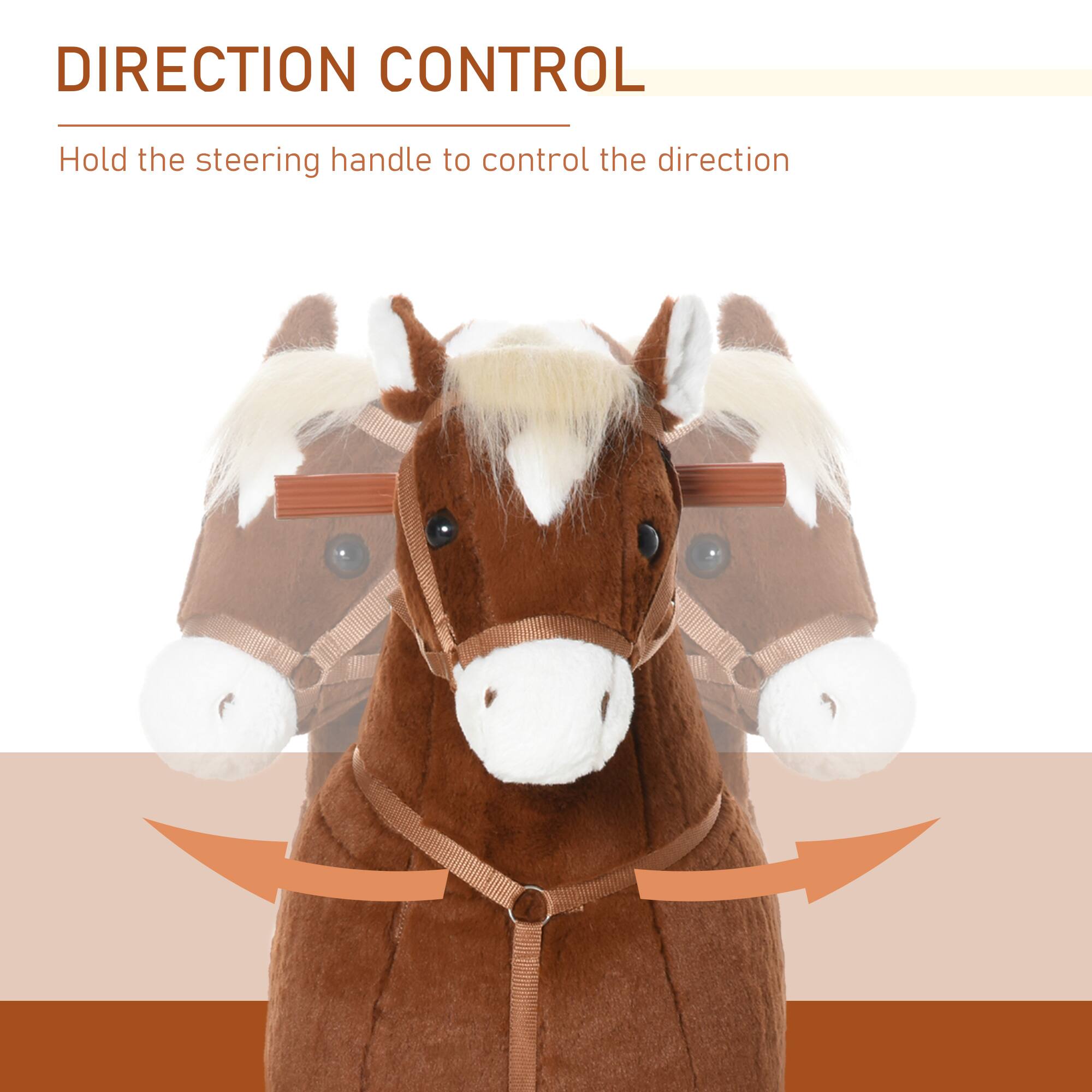 DIRECTION CONTROL  
Hold the steering handle to control the direction