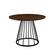 Front. Walker Edison - Modern Round Cage-Leg Dining Table - Dark Walnut.